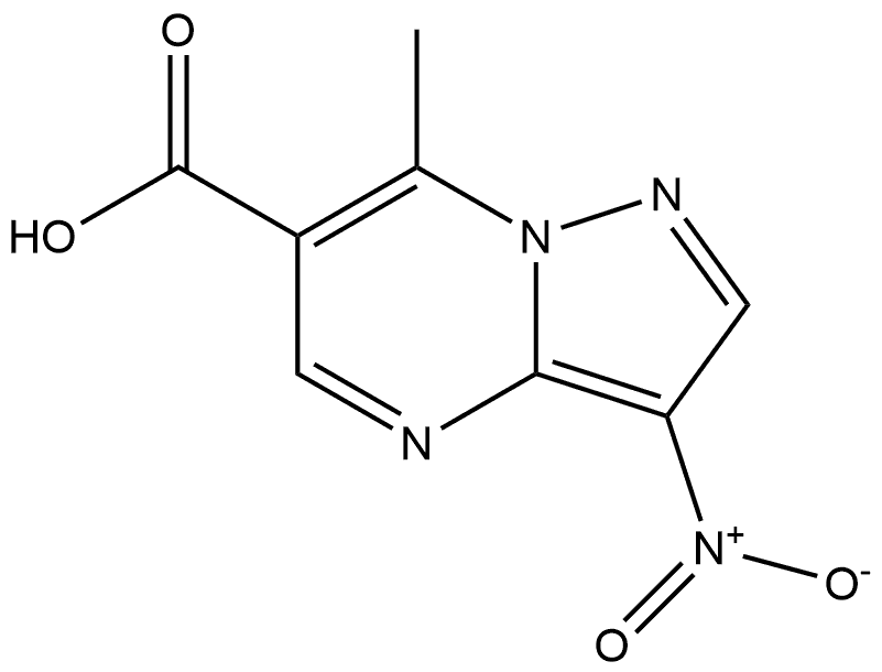 7-methyl-3-nitropyrazolo[1,5-a]pyrimidine-6-carboxylic acid Struktur