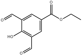 3,5-二甲酰基-4-羟基苯甲酸乙酯, 329904-04-3, 结构式