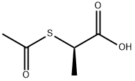 (R)-2-(乙酰基硫基)丙酸 结构式