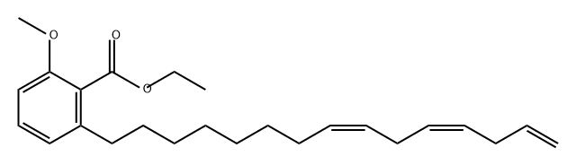 Benzoic acid, 2-methoxy-6-(8Z,11Z)-8,11,14-pentadecatrien-1-yl-, ethyl ester
