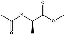 (R)-甲基 2-(乙酰基硫基)丙酸酯,33302-03-3,结构式