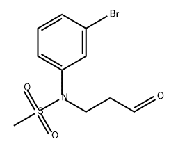 Methanesulfonamide, N-(3-bromophenyl)-N-(3-oxopropyl)- Structure