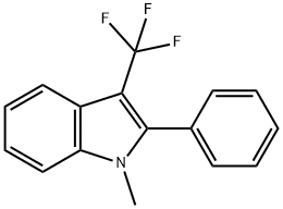 1H-Indole, 1-methyl-2-phenyl-3-(trifluoromethyl)- 结构式
