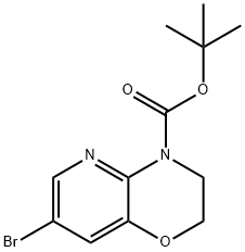 7-溴-2,3-二氢-4H-吡啶并[3,2-B][1,4]噁嗪-4-羧酸叔丁酯, 335030-30-3, 结构式