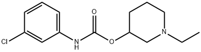 1-Ethyl-3-piperidinyl=m-chlorophenylcarbamate 结构式