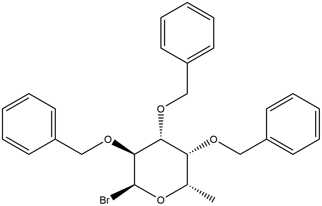 α-L-Galactopyranosyl bromide, 6-deoxy-2,3,4-tris-O-(phenylmethyl)-