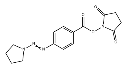 Benzoic acid, 4-[2-(1-pyrrolidinyl)diazenyl]-, 2,5-dioxo-1-pyrrolidinyl ester