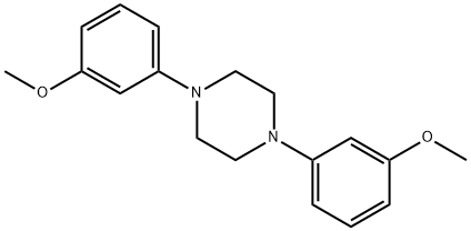 Piperazine, 1,4-bis(3-methoxyphenyl)- Structure