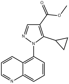 methyl 5-cyclopropyl-1-(5-quinolyl)pyrazole-4-carboxylate Struktur