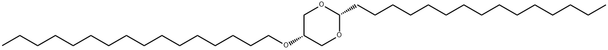 2α-Pentadecyl-5α-(hexadecyloxy)-1,3-dioxane Struktur