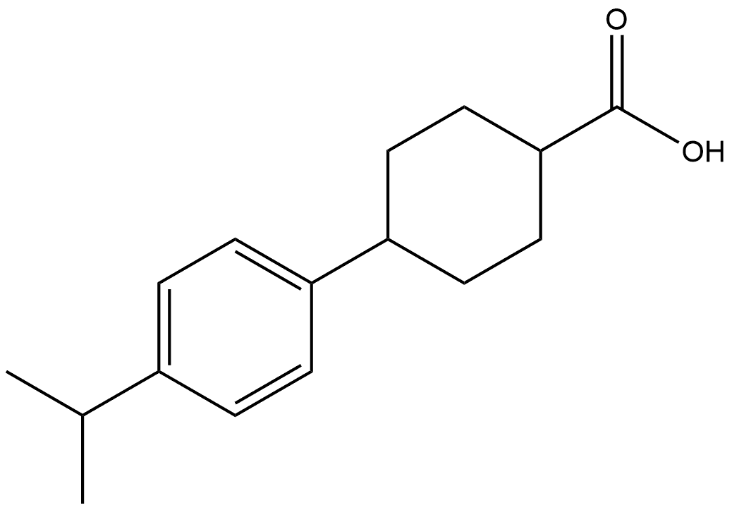 4-[4-(1-Methylethyl)phenyl]cyclohexanecarboxylic acid 结构式