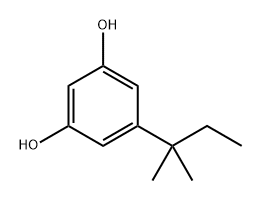 1,3-Benzenediol, 5-(1,1-dimethylpropyl)- Struktur