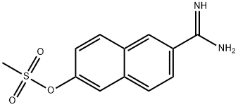 6-氨基甲酰亚胺基萘-2-基甲磺酸盐 结构式
