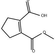 1-Cyclopentene-1,2-dicarboxylic acid, 1-methyl ester Struktur