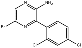 2-Pyrazinamine, 5-bromo-3-(2,4-dichlorophenyl)- Structure