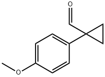 1-(4-甲氧基苯基)环丙烷甲醛,34603-55-9,结构式