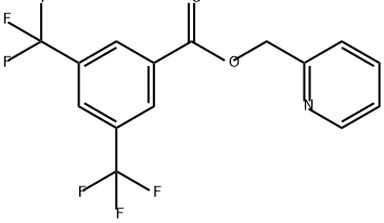 Benzoic acid, 3,5-bis(trifluoromethyl)-, 2-pyridinylmethyl ester Struktur