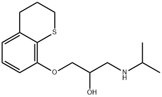 2-Propanol, 1-[(3,4-dihydro-2H-1-benzothiopyran-8-yl)oxy]-3-[(1-methylethyl)amino]- Struktur