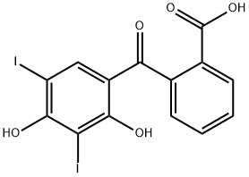 Benzoic acid, 2-(2,4-dihydroxy-3,5-diiodobenzoyl)- Structure
