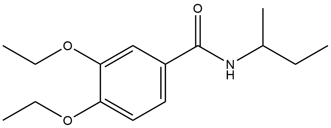 3,4-Diethoxy-N-(1-methylpropyl)benzamide Structure