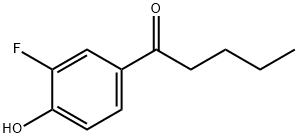 1-Pentanone, 1-(3-fluoro-4-hydroxyphenyl)-,350-26-5,结构式