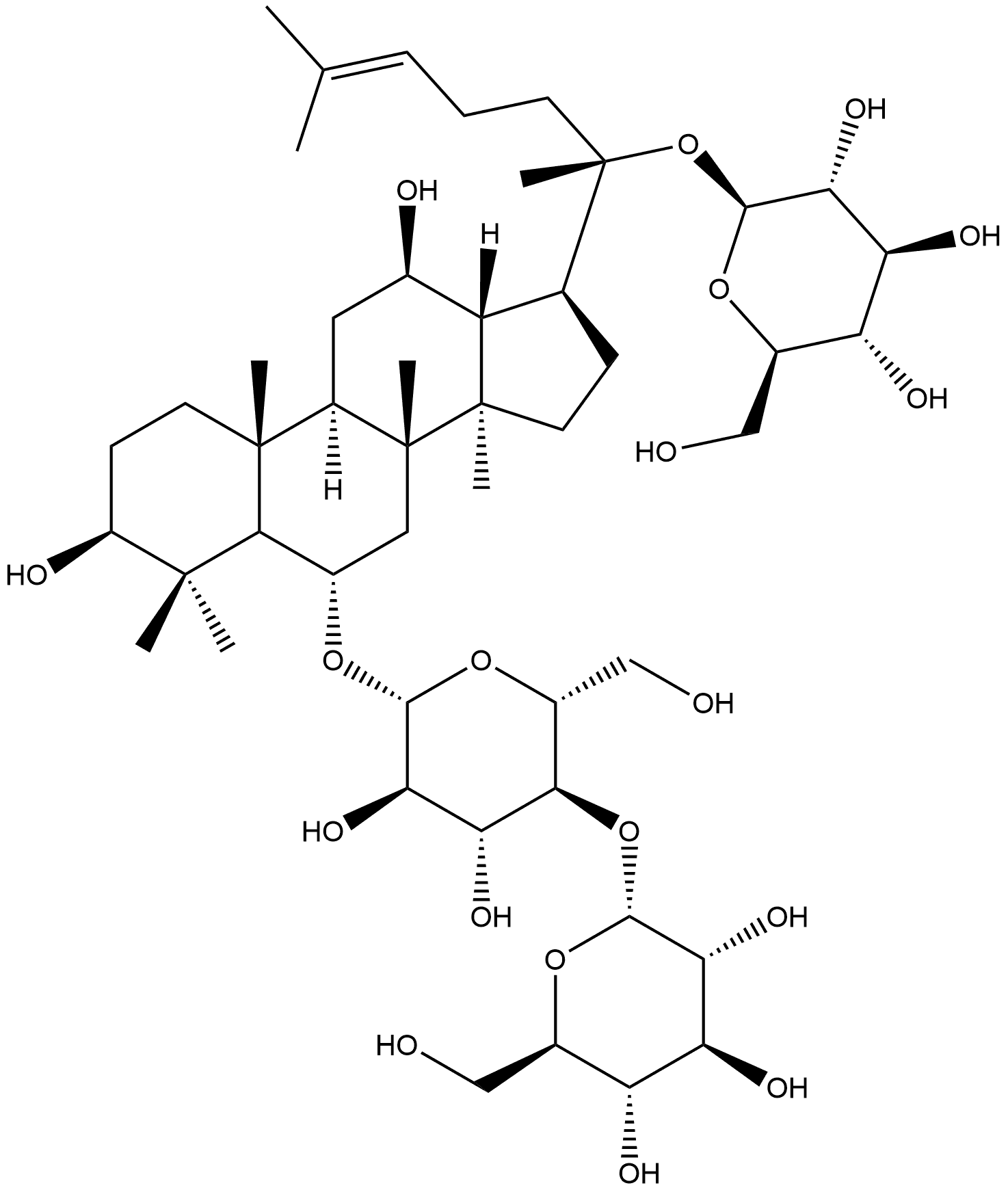 三七皂苷N, 350586-56-0, 结构式