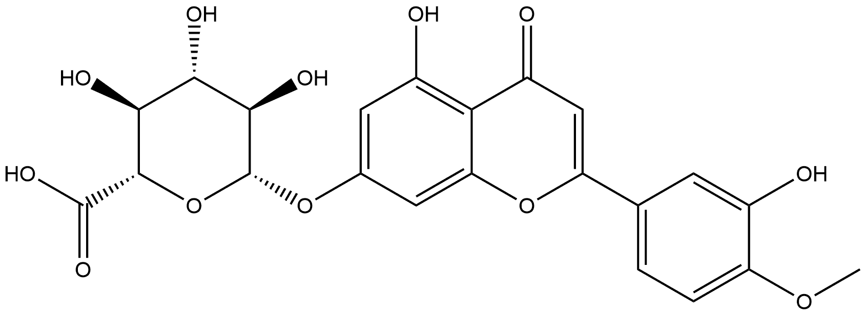 ジオスメチン7-グルクロニド 化学構造式