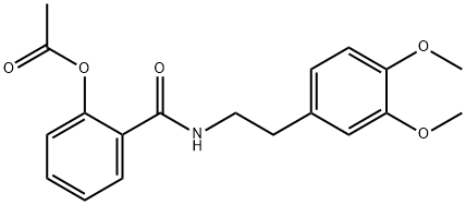 Benzamide, 2-(acetyloxy)-N-[2-(3,4-dimethoxyphenyl)ethyl]- Structure