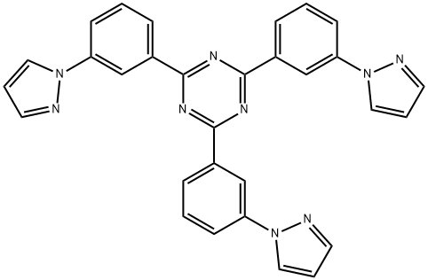2,4,6-Tris(3-(1H-pyrazol-1-yl)phenyl)-1,3,5-triazine Structure