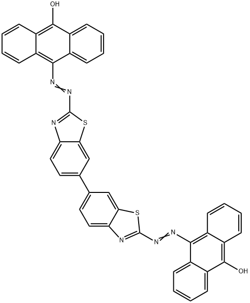 6,6'-bis{2-[(10-hydroxy-9-anthryl)diazenyl]-1,3-benzothiazole}|