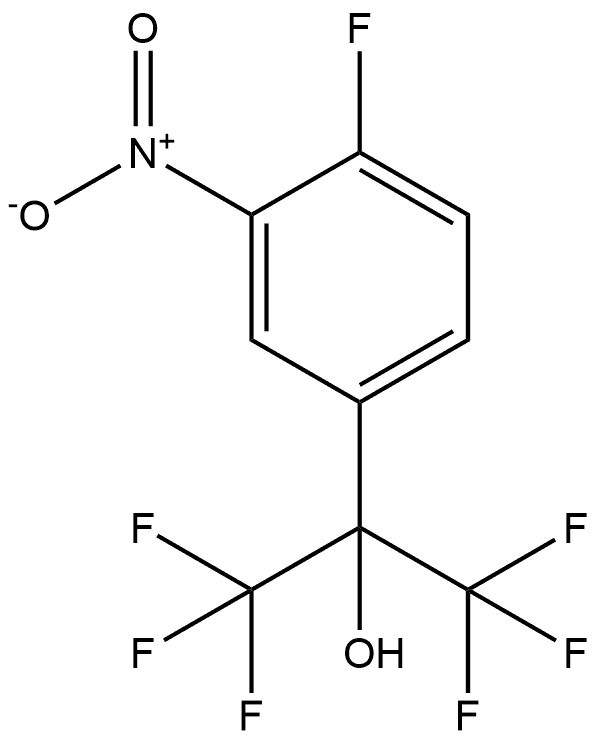 4-Fluoro-3-nitro-α,α-bis(trifluoromethyl)benzenemethanol Structure