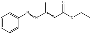 2-Butenoic acid, 3-(2-phenyldiazenyl)-, ethyl ester 化学構造式