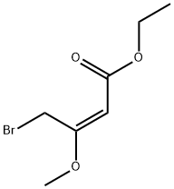 2-Butenoic acid, 4-bromo-3-methoxy-, ethyl ester, (2E)- Struktur