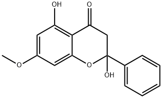 4H-1-Benzopyran-4-one, 2,3-dihydro-2,5-dihydroxy-7-methoxy-2-phenyl- Struktur