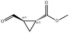 Cyclopropanecarboxylic acid, 2-formyl-, methyl ester, (1R,2R)-rel- (9CI) Structure