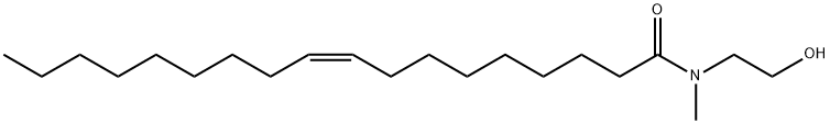 9-Octadecenamide, N-(2-hydroxyethyl)-N-methyl-, (9Z)- Struktur