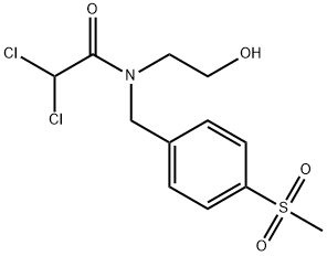 Acetamide, 2,2-dichloro-N-(2-hydroxyethyl)-N-[[4-(methylsulfonyl)phenyl]methyl]- Structure