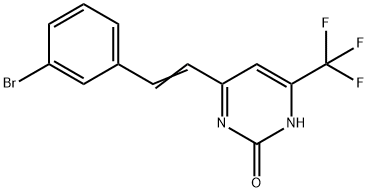 4-[2-(3-Bromophenyl)ethenyl]-6-(trifluoromethyl)-2(1H)-pyrimidinone Structure