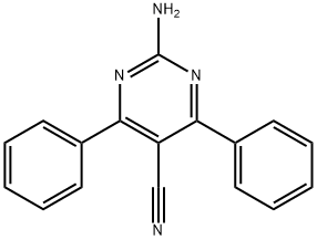 5-Pyrimidinecarbonitrile, 2-amino-4,6-diphenyl- Structure