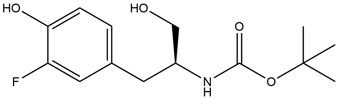 tert-butyl (S)-(1-(3-fluoro-4-hydroxyphenyl)-3-hydroxypropan-2-yl)carbamate Structure