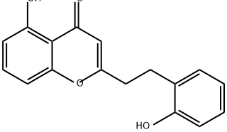 4H-1-Benzopyran-4-one, 5-hydroxy-2-[2-(2-hydroxyphenyl)ethyl]- Structure