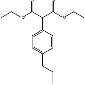 Propanedioic acid, 2-(4-propylphenyl)-, 1,3-diethyl ester Structure