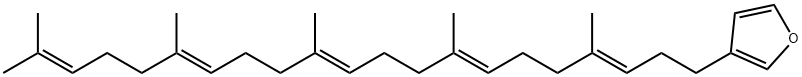3-[(3E,7E,11E,15E)-4,8,12,16,20-Pentamethyl-3,7,11,15,19-henicosapentenyl]furan 结构式