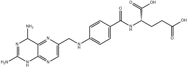 L-Glutamic acid, N-[4-[[(2,4-diamino-1,4-dihydro-6-pteridinyl)methyl]amino]benzoyl]- Structure