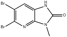 5,6-dibromo-3-methyl-1H,2H,3H-imidazo[4,5-b]pyridin-2-one 结构式