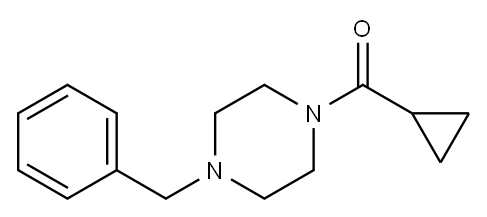 Methanone, cyclopropyl[4-(phenylmethyl)-1-piperazinyl]- Structure