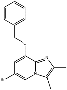 Imidazo[1,2-a]pyridine, 6-bromo-2,3-dimethyl-8-(phenylmethoxy)- Struktur