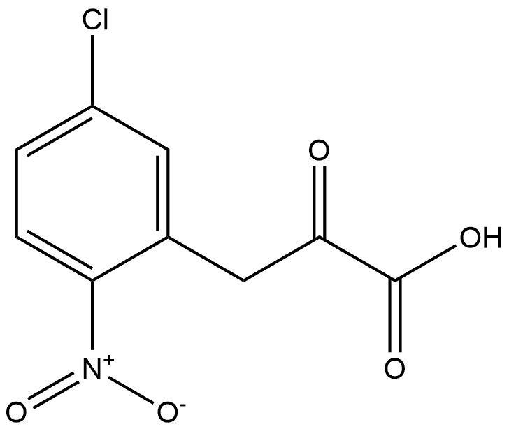 Benzenepropanoic acid, 5-chloro-2-nitro-α-oxo- Structure