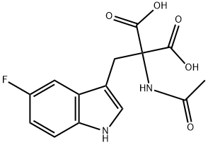 Propanedioic acid, 2-(acetylamino)-2-[(5-fluoro-1H-indol-3-yl)methyl]- Structure