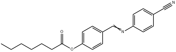 Heptanoic acid 4-[[(4-cyanophenyl)imino]methyl]phenyl ester Structure